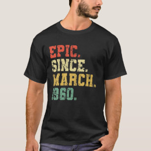 Camiseta Presente De 60 Anos Epic Desde Março De 1960