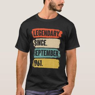 Camiseta Presente De 60 Anos - Legendário Desde Setembro De