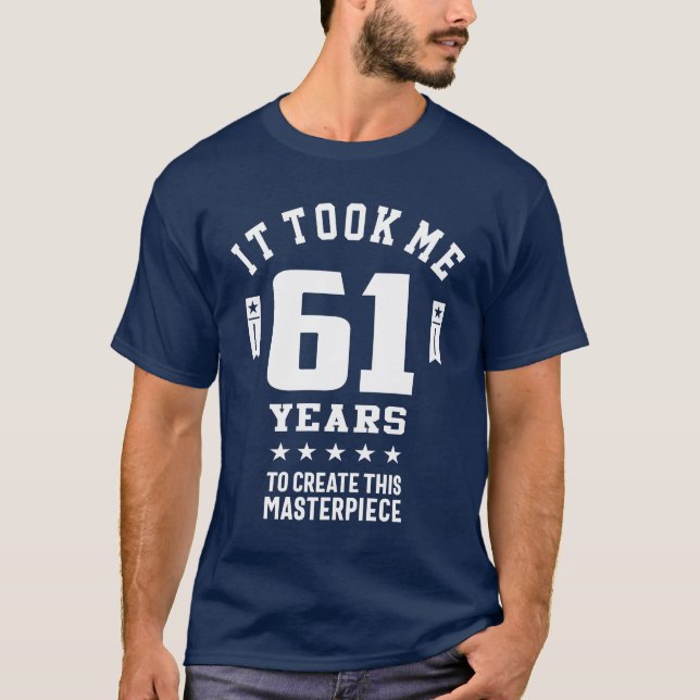 Camiseta Presente De 61 Anos | 61 Ideias de Oferta de Anive (Frente)