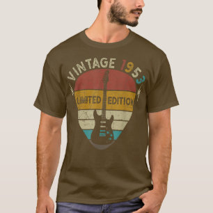 Camiseta Presente de 69 anos Vintage 1953 Guitar Lover 69th