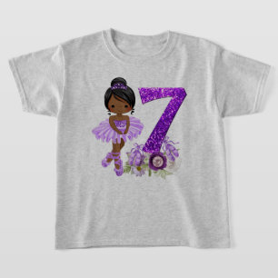 Camiseta Presente de 7º aniversário de crianças dançarinas