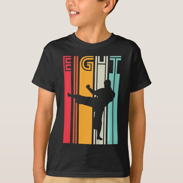 Camiseta Presente de 8º aniversário infantil Karatê Taekwon (Frente)