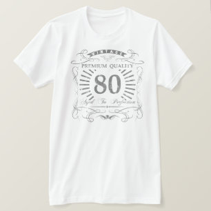 Camiseta Presente de 80 de aniversário