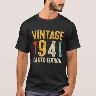 Camiseta Presente de 81º Aniversário 81 Anos Vintage 1941