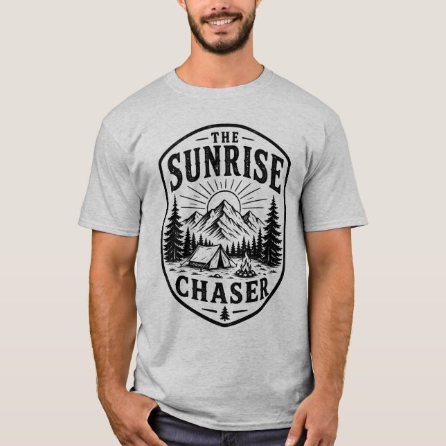 Camiseta Presente de Acampamento na Montanha, Presente de A (Frente)