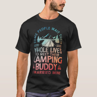 Camiseta Presente de acampamento para casal de amantes do a