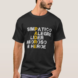 Camiseta Presente de acrônimo espanhol para Dia de os pais