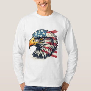 Camiseta Presente de Águia Veterano – Desenho da Bandeira A