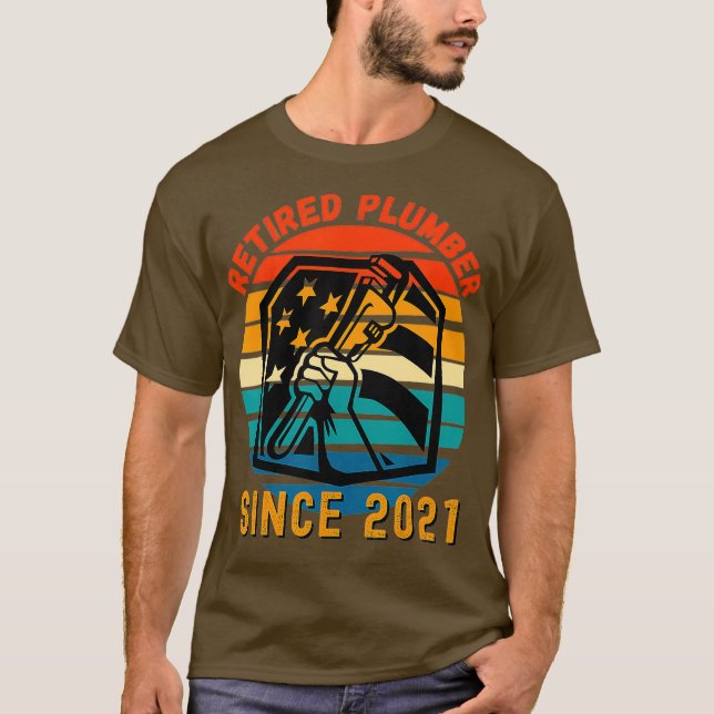 Camiseta Presente de Ajuste de Plumber 2021 Aposentado para (Frente)