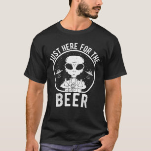 Camiseta Presente de Alienígena Extraterrestre de Cerveja E