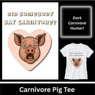 Camiseta Presente de Amante de Carnívoro de Porco Engraçado