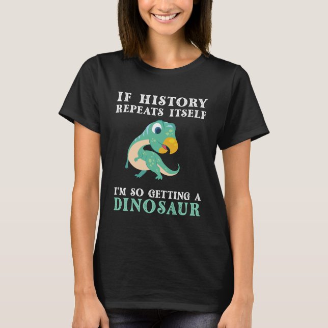 Camiseta Presente de amante de dinossauro para adultos de g (Frente)