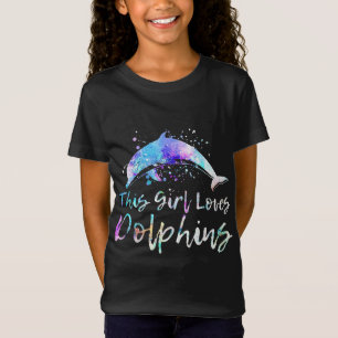 Camiseta presente de amante de golfinhos. Esta garota ama m