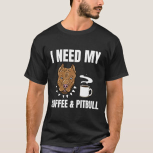 Camiseta Presente de Amante de Pitbull de Café Eu