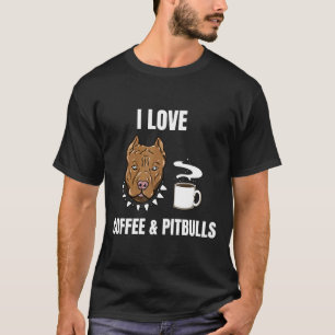 Camiseta Presente de Amante do Pitbull Café Eu Amo