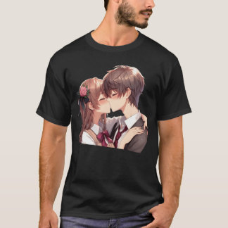 Camiseta Presente de amor de casal de anime