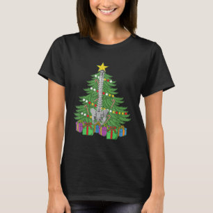 Camiseta Presente de Anatomia da Árvore de Natal Chiropráti
