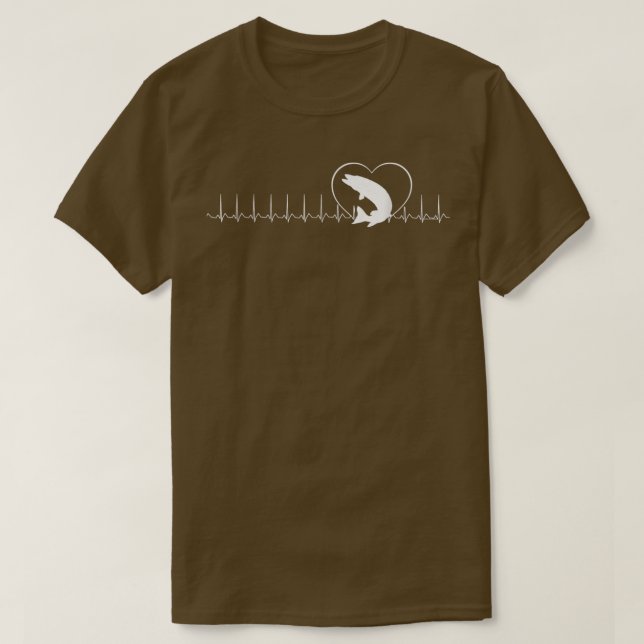 Camiseta Presente de Angler de Pesca Musky com Pulso de Pul (Frente do Design)