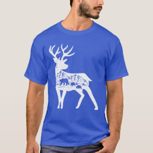 Camiseta Presente de animais da floresta em silhueta de cer