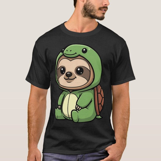 Camiseta Presente de animal fofo Slothurtle (Frente)