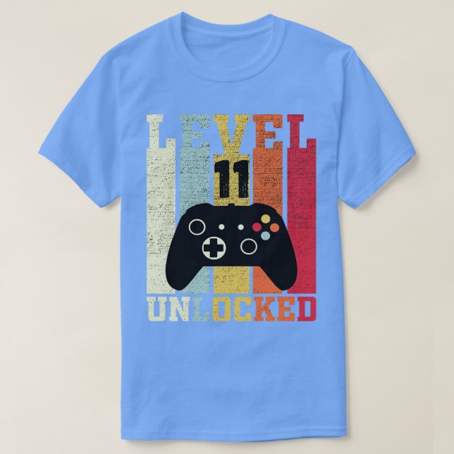 Camiseta Presente de aniversário de 11 de vídeo engraçado d (Frente do Design)