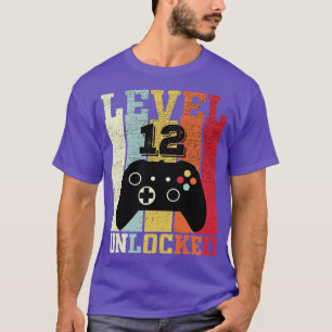 Camiseta Presente de aniversário de 12 de vídeo engraçado d