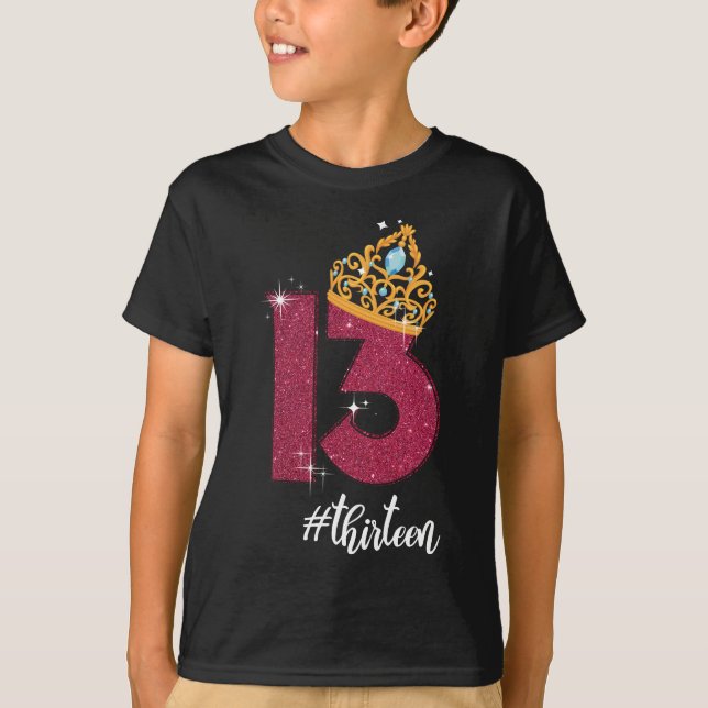 Camiseta Presente de aniversário de 13 anos de 13 oficial d (Frente)