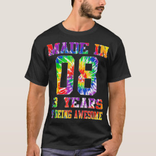 Camiseta Presente de aniversário de 13 para Teen Tie Dye fe