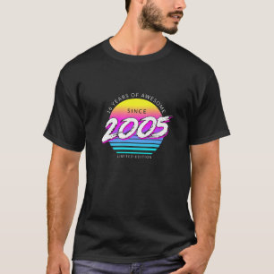 Camiseta Presente De Aniversário De 16 Anos De 2005 Retrora
