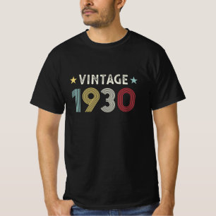 Camiseta Presente de aniversário de 1930 90 de Vintage com
