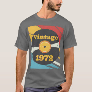 Camiseta Presente de Aniversário de 1972 Cinquentenário Vin