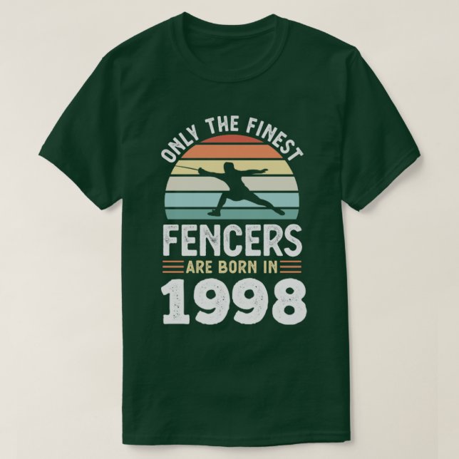 Camiseta Presente de aniversário de 30 anos de esgrima 1998 (Frente do Design)