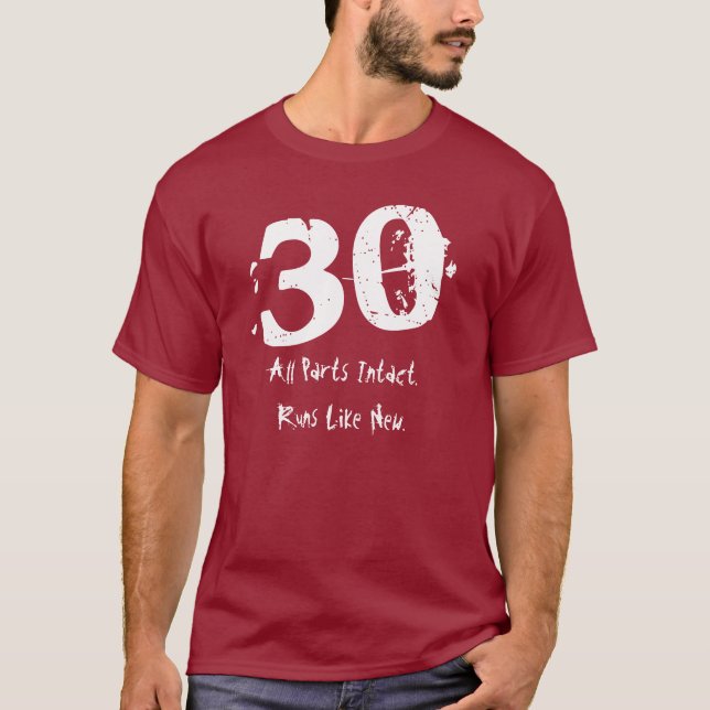 Camiseta Presente de aniversário de 30 anos trinta anos de (Frente)