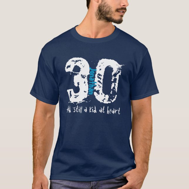 Camiseta Presente de aniversário de 30 anos trinta anos de (Frente)