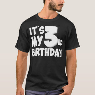 Camiseta presente de aniversário de 3 anos