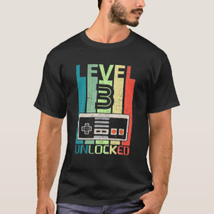 Camiseta Presente de aniversário de 3 anos de jogador de v