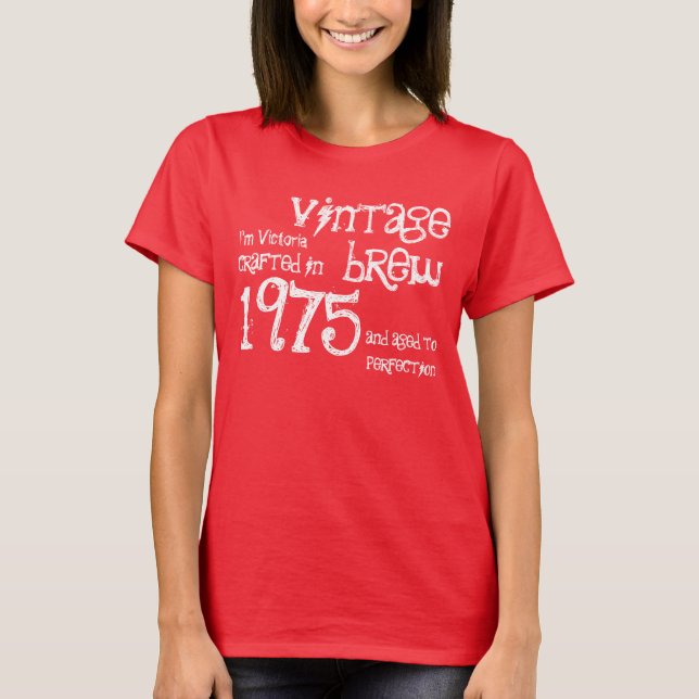 Camiseta Presente de aniversário de 40 anos 1975 o (Frente)