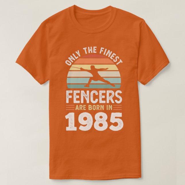 Camiseta Presente de aniversário de 40 anos de esgrima de 1 (Frente do Design)