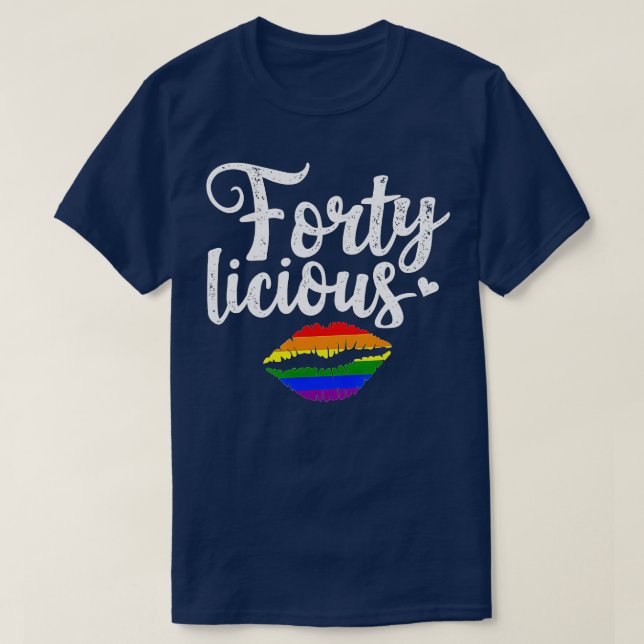Camiseta Presente de aniversário de 40 anos para Gay LGB Fo (Frente do Design)