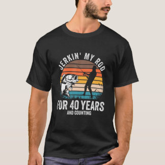 Camiseta Presente De aniversário de 40 anos Para Os Pescado