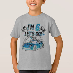 Camiseta Presente de Aniversário de 6 Anos de Carro – Estou