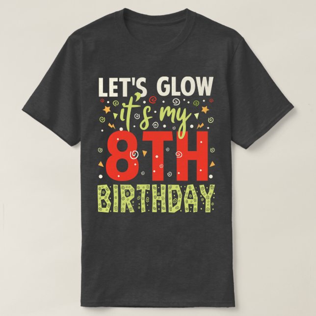 Camiseta presente de aniversário de 8 anos (Frente do Design)