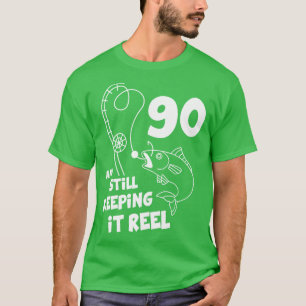 Camiseta Presente de aniversário de 90 de dia de pesca de a