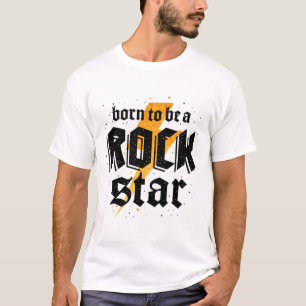 Camiseta presente de aniversário de estrela do rock