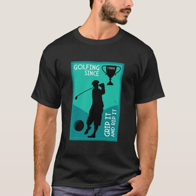 Camiseta Presente de aniversário de Golfistas Editáveis (Frente)