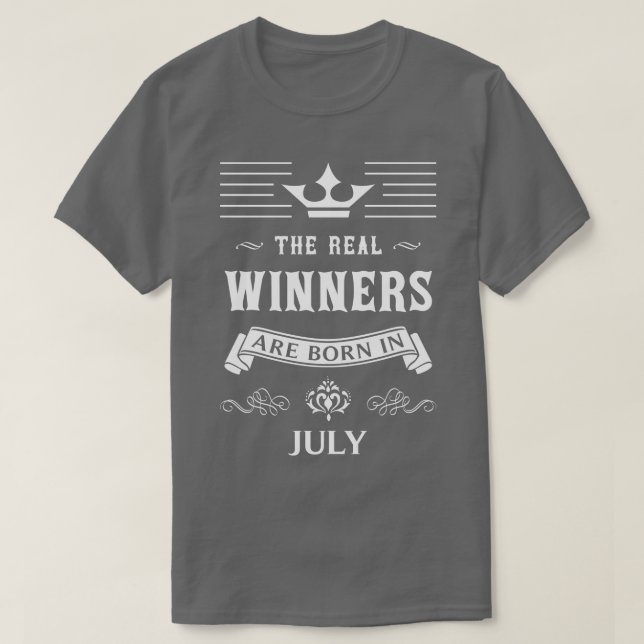 Camiseta presente de aniversário de julho (Frente do Design)