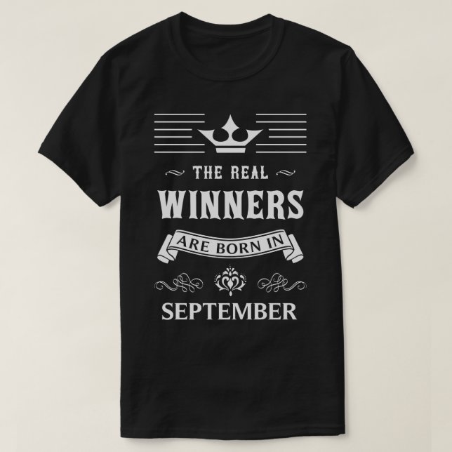 Camiseta presente de aniversário de setembro (Frente do Design)