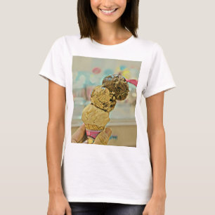 Camiseta presente de aniversário de sorvete