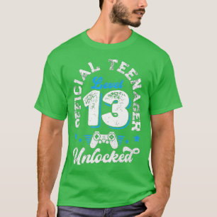 Camiseta Presente de aniversário de vídeo 13 desbloqueado n