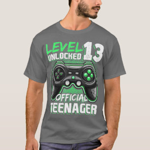 Camiseta Presente de aniversário de vídeo 13 desbloqueado n